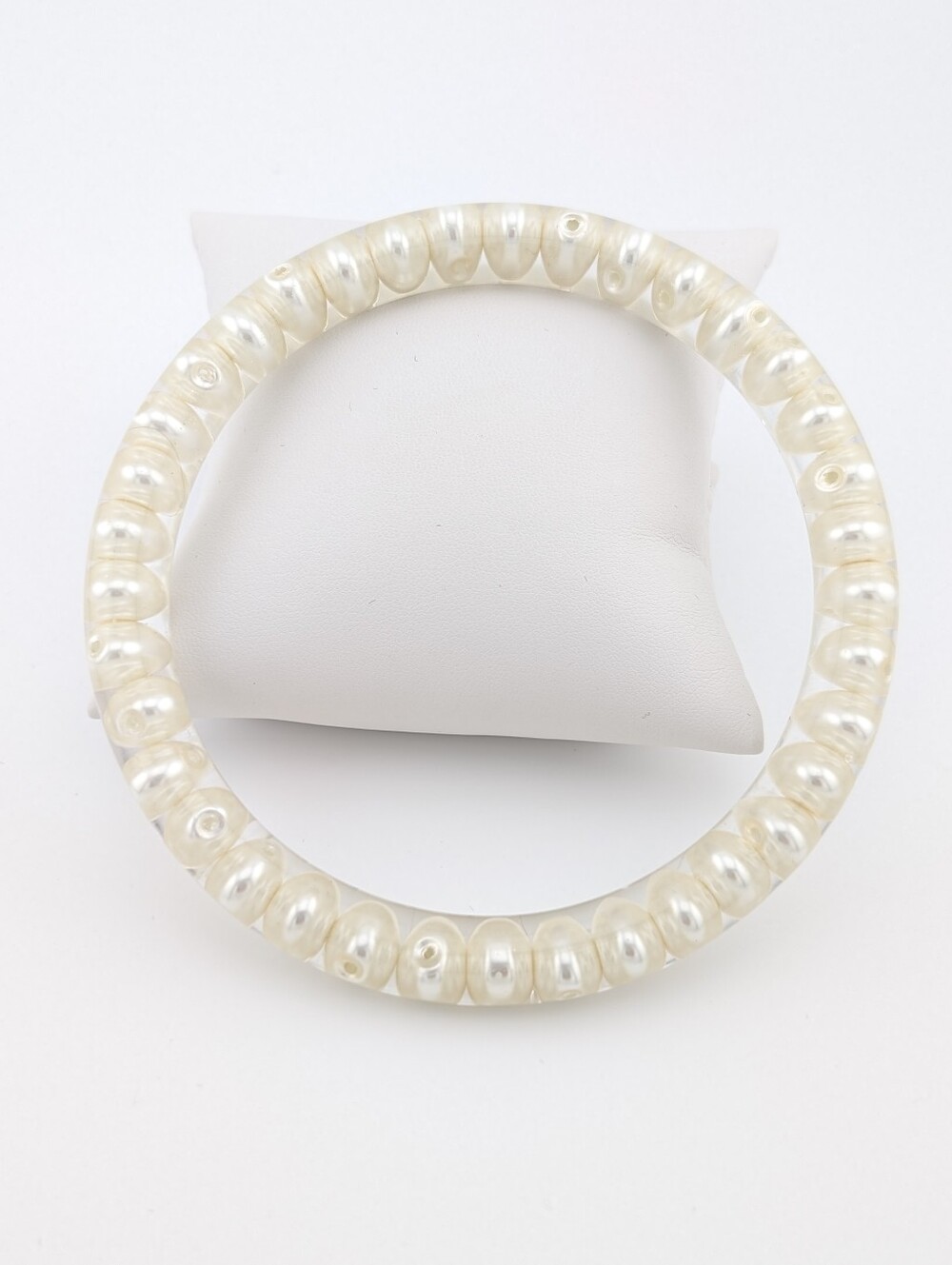 NWT Pearl Bangle Handmade Vintage Upcycled Jewelry Gift XL